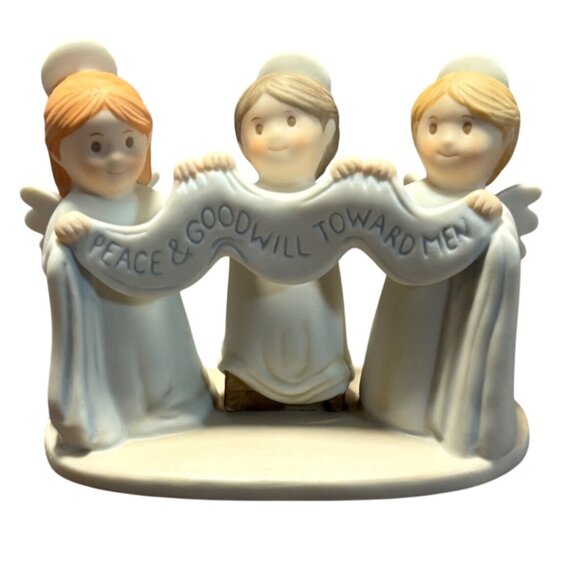 Angels On High Figurine 1995 Circle Of Friends Homco Christmas Decor - Picture 1 of 8